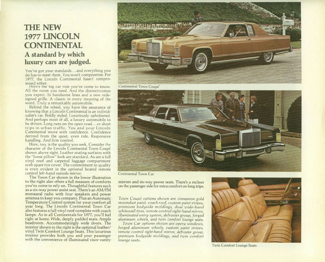 1977 Lincoln Mercury Foldout Page 2